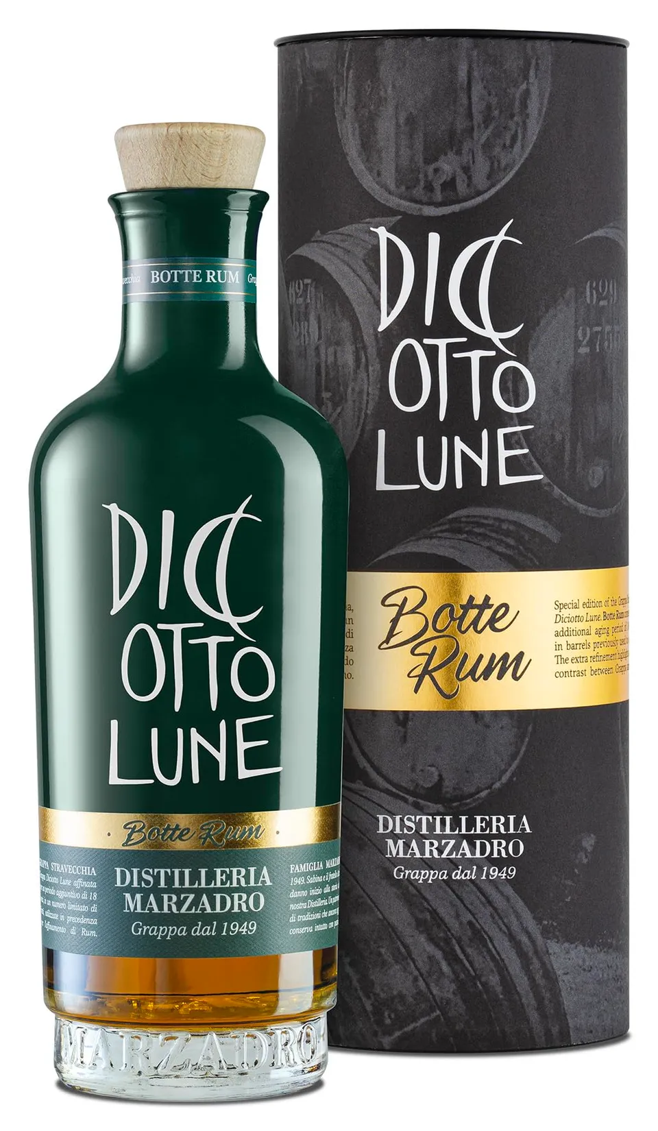 marzadro-grappa-diciotto-lune-riserva-rum-50cl image 1