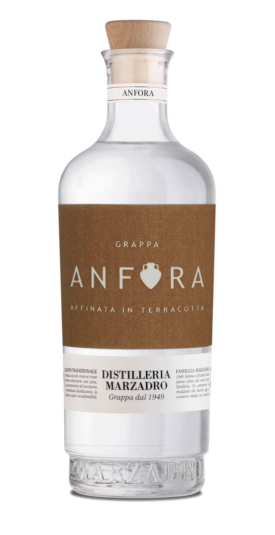 marzadro-grappa-anfora-affinata-10-mesi-in-terracotta-700ml image 1