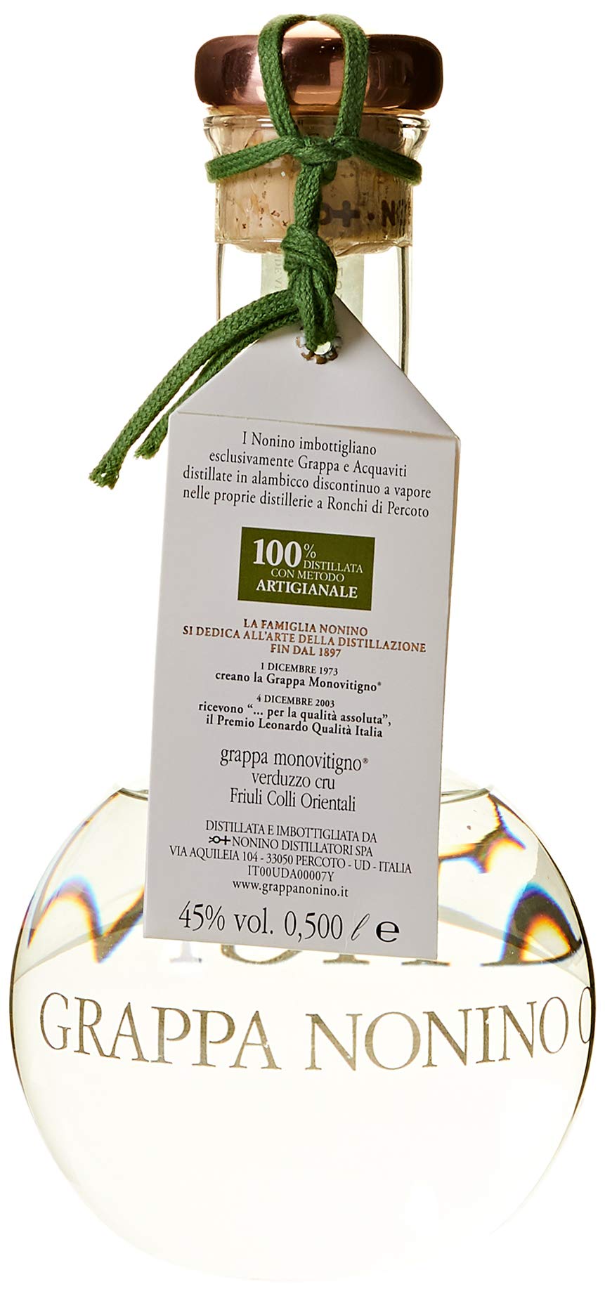 nonino-cru-monovitigno-verduzzo-grappa-1000-ml-ampolla-soffiata-a-mano image 3