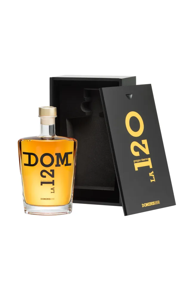 domenis1898-la120-grappa-invecchiata-decanter-120-anniversario image 1