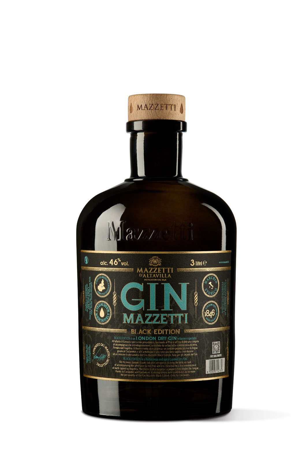 mazzetti-d-altavilla-gin-mazzetti-black-edition-jeroboam-3l-in-cassetta image 1