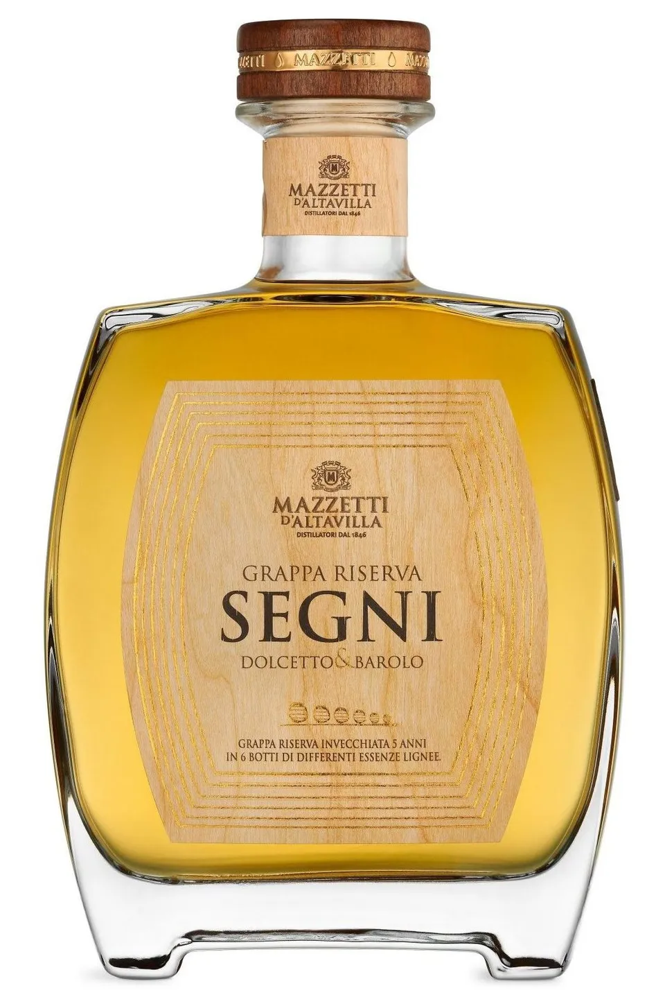 mazzetti-d-altavilla-segni-grappa-riserva-affinata-5-anni-in-legni-pregiati image 1