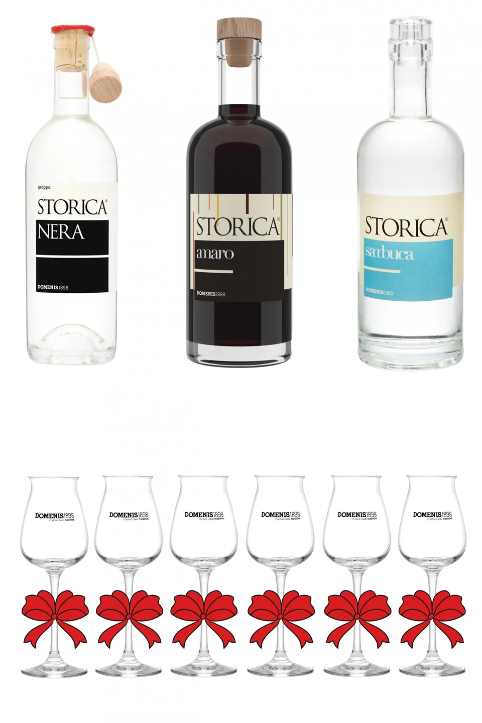 domenis1898-the-basics-trio-storica-con-set-calici-tulipano-in-regalo image 1