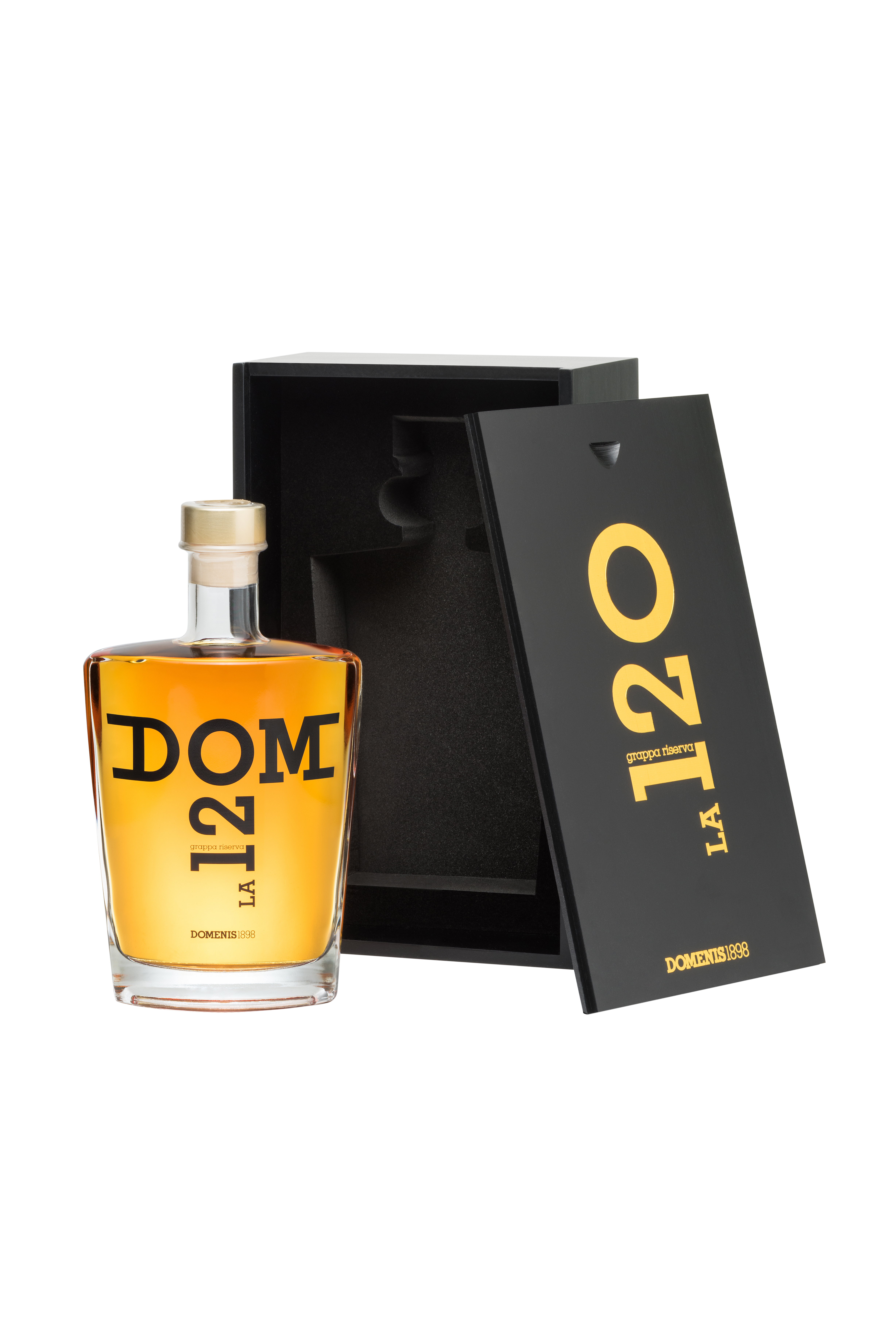 domenis1898-la120-grappa-invecchiata-decanter-120-anniversario image 1