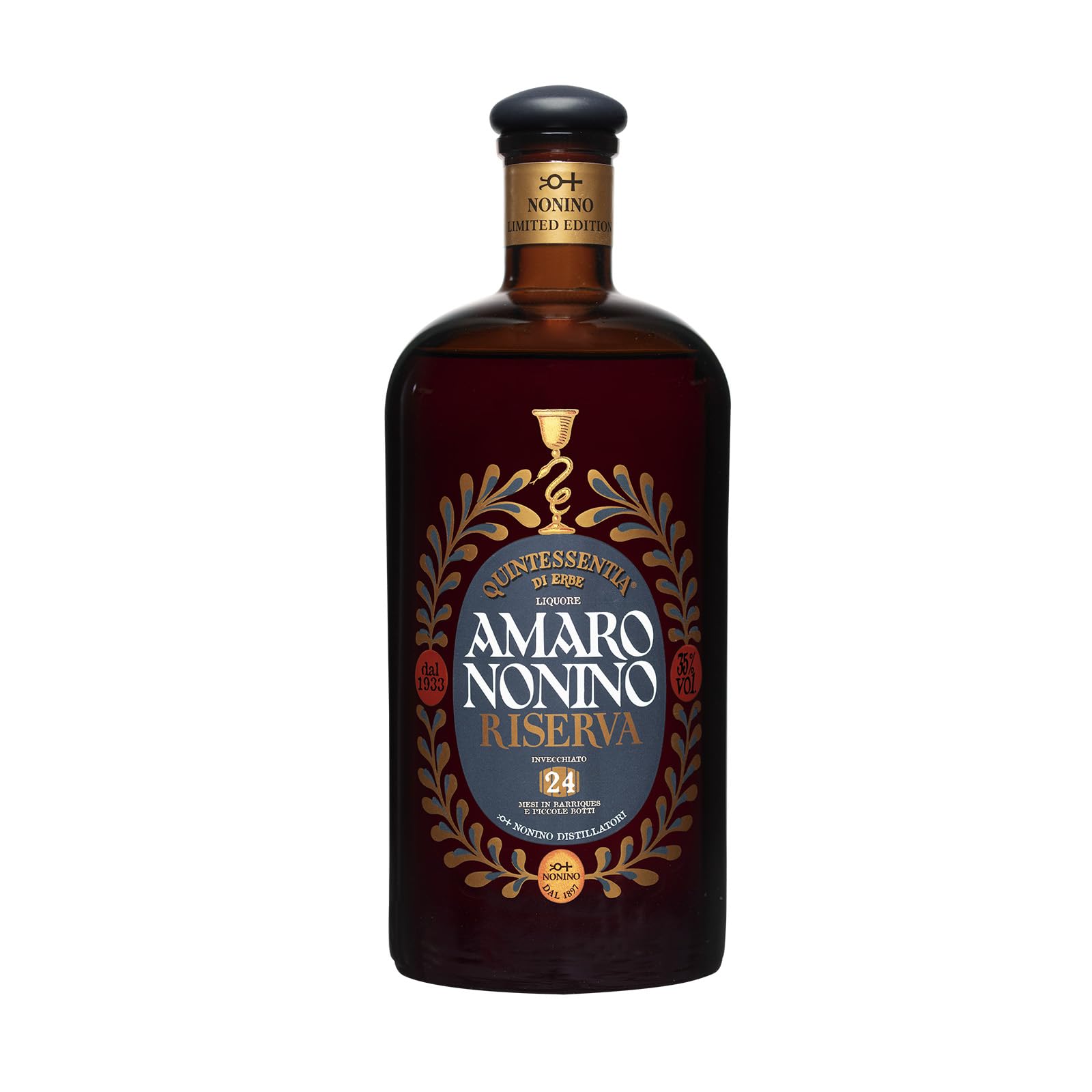 nonino-amaro-quintessentia-riserva-24-mesi-liquore-amaro-italiano-700-ml-35-vol- image 1