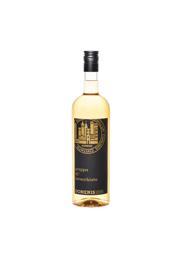 domenis1898-tradizione-45-invecchiata-grappa-invecchiata-in-botte-di-legno image 1