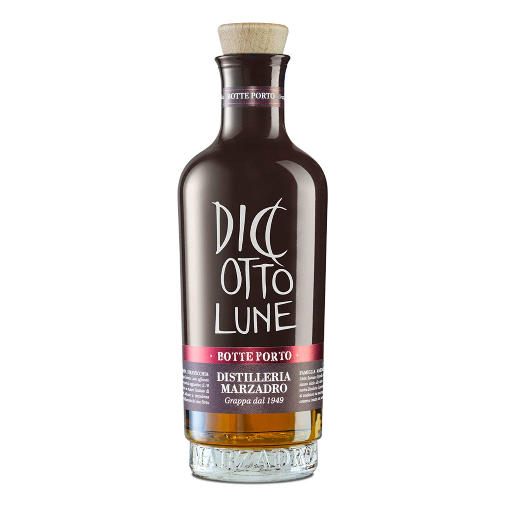 marzadro-diciotto-lune-riserva-botte-porto-grappa-invecchiata-50-cl-42-vol image 2